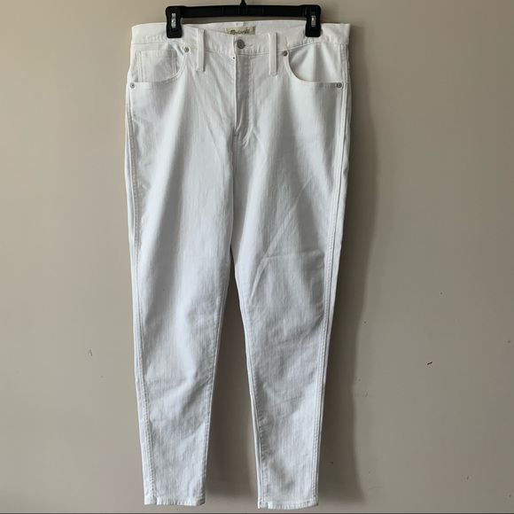 Madewell 10” High Rise Skinny White Jeans - Picture 2 of 6